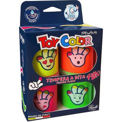 Toy Color Neon Σετ Δακτυλομπογιές 4x80ml 220.002853