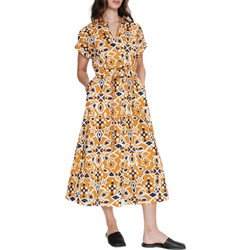 Grace & Mila Midi Καλοκαιρινό Καθημερινό Φόρεμα Κίτρινο 145841