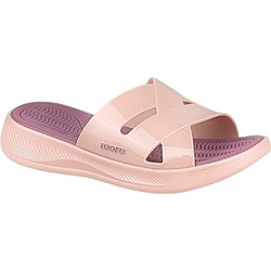 Luofu Γυναικείες Παντόφλες Καλοκαιρινές Flatforms Ανατομικές Αντιολισθητικές Ροζ 12831111