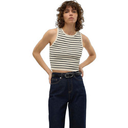Vero Moda Γυναικείο Καλοκαιρινό Crop Top Εκρού 10300339