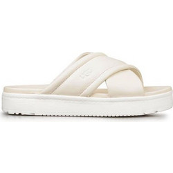 UGG Zayne Crossband Δερμάτινα Γυναικεία Σανδάλια Εκρού 1128635-JLTH