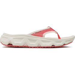 Salomon Reelax Break 6.0 Γυναικείες Σαγιονάρες Flatforms Αντιολισθητικές Λευκές Κόκκινες 472060