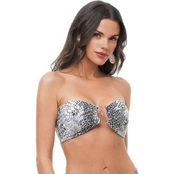 Bluepoint Luxe for Less Bikini Top Strapless με Ενίσχυση Animal Print Μαύρο Λευκό 26066022-01