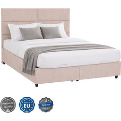 B2BMarkt Milo Κρεβάτι Υπέρδιπλο Υφασμάτινο με Αποθηκευτικό Χώρο & Μηχανισμό Ανύψωσης 160x200cm HM622.32