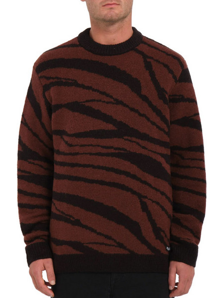 Volcom Ανδρική Πλεκτή Μπλούζα Καφέ A0732301-BLK