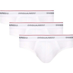 Dsquared2 Ανδρικά Σλιπ Βαμβακερά Λευκά 3Pack DCX300060-100