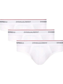 Dsquared2 Ανδρικά Σλιπ Βαμβακερά Λευκά 3Pack DCX300060-100