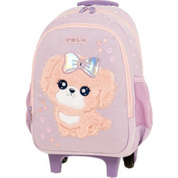 Polo Junior Fizz Dog Σχολική Τσάντα Τρόλεϊ Νηπιαγωγείου Λιλά 965001-8450
