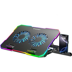 Wozinsky WDCX-A26 Cooling Pad Laptop έως 17" με 2 Ανεμιστήρες & Φωτισμό