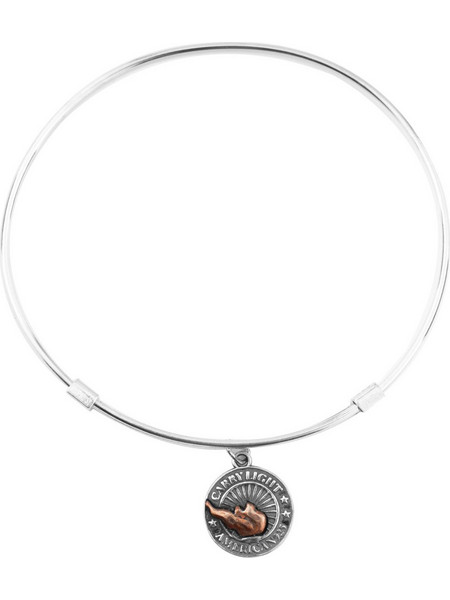 Alex and Ani Γυναικείο Βραχιόλι Βέργα Ασημί LC16EB02S