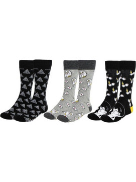 Cerda Harry Potter Ανδρικές Κάλτσες Ψηλές με Σχέδια Μαύρες 3Pack C2900002504