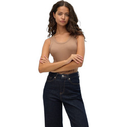 Vero Moda Γυναικείο Καλοκαιρινό Top Ριπ Καφέ 10311489