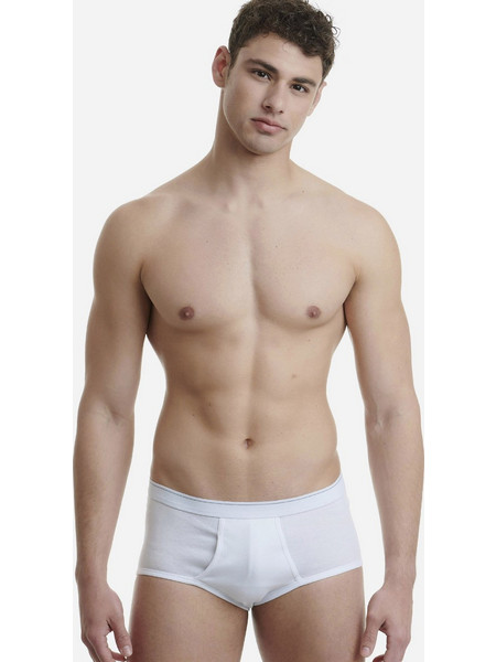Walk Ανδρικά Σλιπ Βαμβακερά με Άνοιγμα Λευκά 2Pack W1780-2-0101