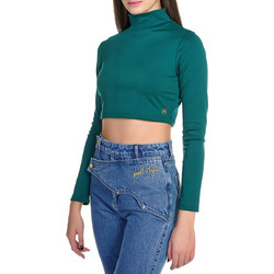 Kendall + Kylie Γυναικείο Χειμερινό Crop Top Πετρόλ KKW3714008