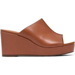 Clarks Καλοκαιρινές Γυναικείες Πλατφόρμες Χαμηλές Δερμάτινες Καφέ 26186106
