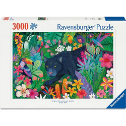Puzzle Ravensburger Panther In The Blooming Jungle 3000 Κομμάτια