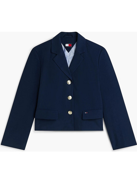 Tommy Jeans Γυναικείο Σακάκι Κοντό Υφασμάτινο Navy Μπλε DW0DW22910-C1G