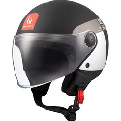 MT Street S Inboard D2 Black Matt White Κράνος Μηχανής Jet 950gr