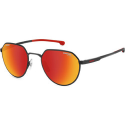 Carrera CA36S 003 Ανδρικά Γυαλιά Ηλίου Aviator Μεταλλικά Μαύρα με Πορτοκαλί Φακό