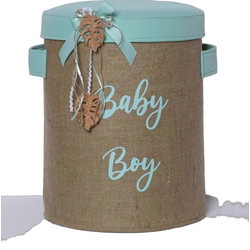 Ιδιόκηρο Agoo Καλάθι Βάπτισης Baby Boy για Αγόρι Καφέ Βεραμάν ΚΒ2951.23