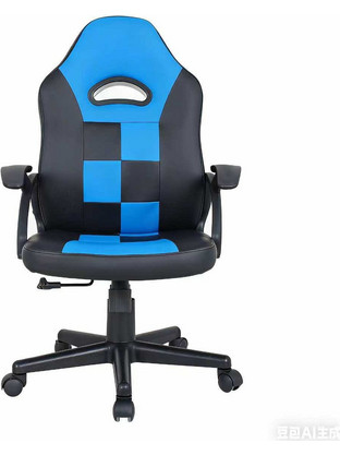 Καρέκλα Gaming Δερματίνης με Ρυθμιζόμενα Μπράτσα Μαύρη Μπλε 36-CHRIS