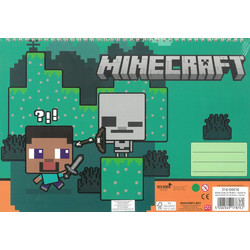 Gim Minecraft Μπλοκ Ζωγραφικής 23x33cm 40 Φύλλων με Αυτοκόλλητα 316-04416