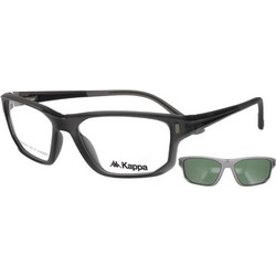 Kappa 90042C 224 Ανδρικός Σκελετός Γυαλιών Οράσεως με Clip-On Κοκάλινος Μαύρος