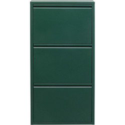 Kare Design Παπουτσοθήκη Μεταλλική Caruso 3 Πράσινη M50xΠ15xΥ103cm KA-88013