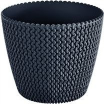 Prosperplast Splofy Γλάστρα Στρογγυλή Πλαστική Μαύρη 12.8x10.8cm DSP130