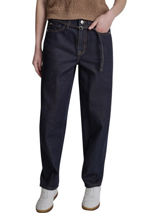 DKNY Γυναικείο Τζιν Παντελόνι Barrel Εφαρμογή Navy Μπλε DJ5B4149-O09