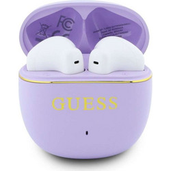 Guess Glossy Gold Line Classic Ακουστικά Bluetooth Earbud Purple