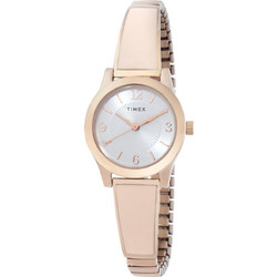 Timex Γυναικείο Ρολόι με Ροζ Χρυσό Μεταλλικό Μπρασελέ TW2R98400