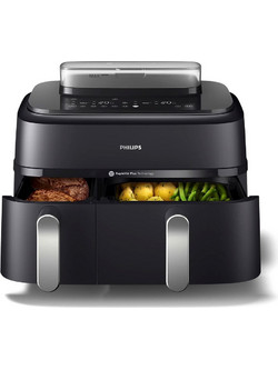 Philips Ovi Ultra Dual 5000 NA550/00 Air Fryer 9lt με Διπλό Κάδο