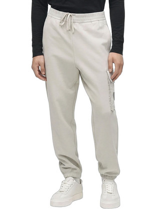 Calvin Klein Ανδρικό Παντελόνι Φόρμας με Λάστιχο Μπεζ LV04RJ204G-PDJ