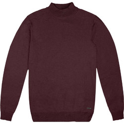 Double Ανδρική Πλεκτή Μπλούζα Ζιβάγκο Μπορντό KNIT-61