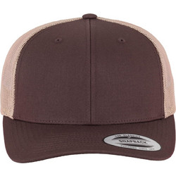 Flexfit Retro Trucker 2-Tone Ανδρικό Καπέλο Jockey με Δίχτυ Snapback Υφασμάτινο Σοκολατί Μπεζ 6606T-00632