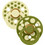 BIBS Colour Πιπίλες Καουτσούκ 6-18m Polka Dot Luna Wasabi 2τμχ
