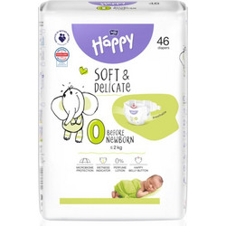 Bella Baby Happy Soft & Delicate Πάνες Νο0 2kg 46τμχ