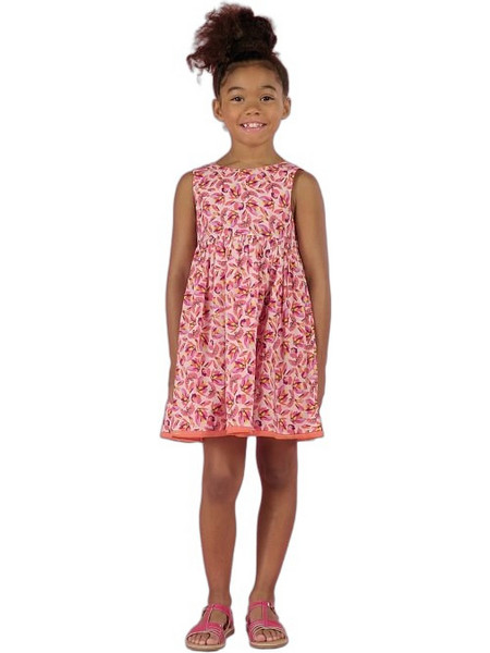 Dpam Parrots Pattern Παιδικό Φόρεμα Floral Ροζ RANEOROB3