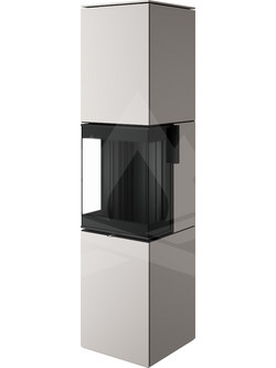 Spartherm Trico L Steel Pearl Black Eboris 1300 Ατσάλινη Ξυλόσομπα Αερόθερμη 7.8kW