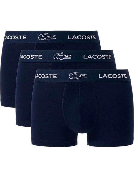 Lacoste Ανδρικά Μποξεράκια Σετ 3Pack Navy Μπλε 35H3583-166