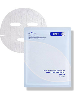 Isntree Ultra-Low Molecular Hyaluronic Acid Sheet Μάσκα Προσώπου για Λάμψη με Υαλουρονικό 10τμχ