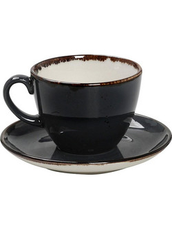 Espiel Jumbo Φλιτζάνι Cappuccino & Τσαγιού Πορσελάνης Μαύρο 350ml TLG110K6
