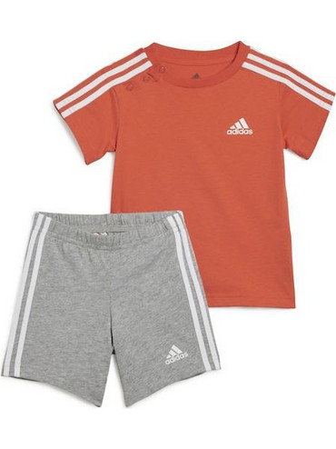 Adidas Βρεφικό Σετ για Αγόρι Καλοκαιρινό Πορτοκαλί Γκρι IS2508