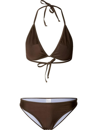 Urban Classics Bikini Set Τριγωνάκι Σοκολατί TB8388-00075