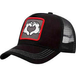 Ghetto Ανδρικό Καπέλο Jockey με Δίχτυ Snapback Υφασμάτινο Μαύρο 5210000131009