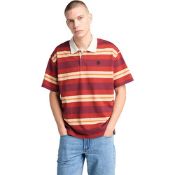 Timberland Ανδρική Μπλούζα Polo Κοντομάνικη Μπορντό TB0A68TQEOP