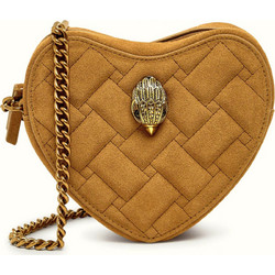 Kurt Geiger Kensington Heart Γυναικείο Τσαντάκι Χιαστί Δερμάτινο Ταμπά με Αλυσίδα 4027133219