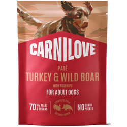 Carnilove Adult Pate Grain Free with Turkey & Wild Boar 300gr