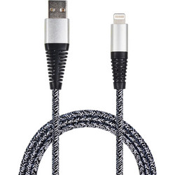 2GO 795952 Braided USB-A to Lightning Cable 1m Silver